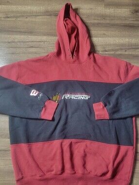 Budweiser Racing Hoodie Mens Sz. L NASCAR Dale Earnhardt Jr Chase Authentics
